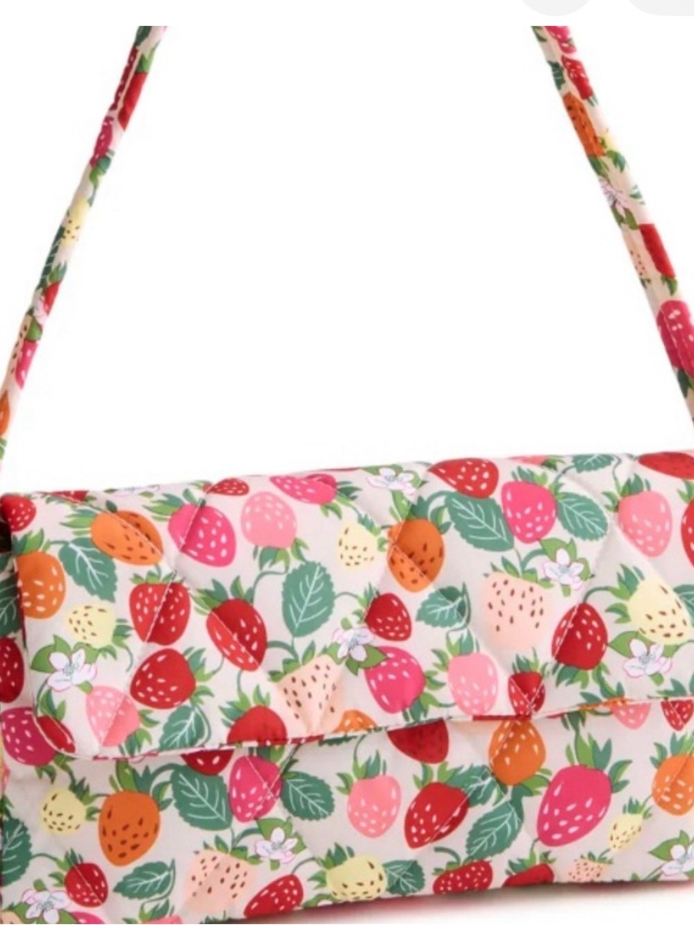 Vera Bradley bushel of berries Strawberry Print Shoulder Bag NWOT
